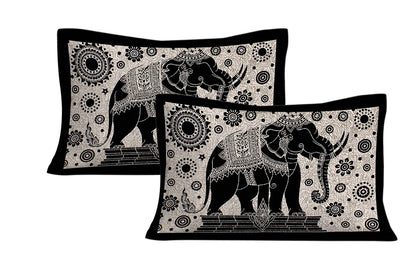 Traditional Tree of Life Bedsheet Set | Majestic Elephant Print | 100% Cotton