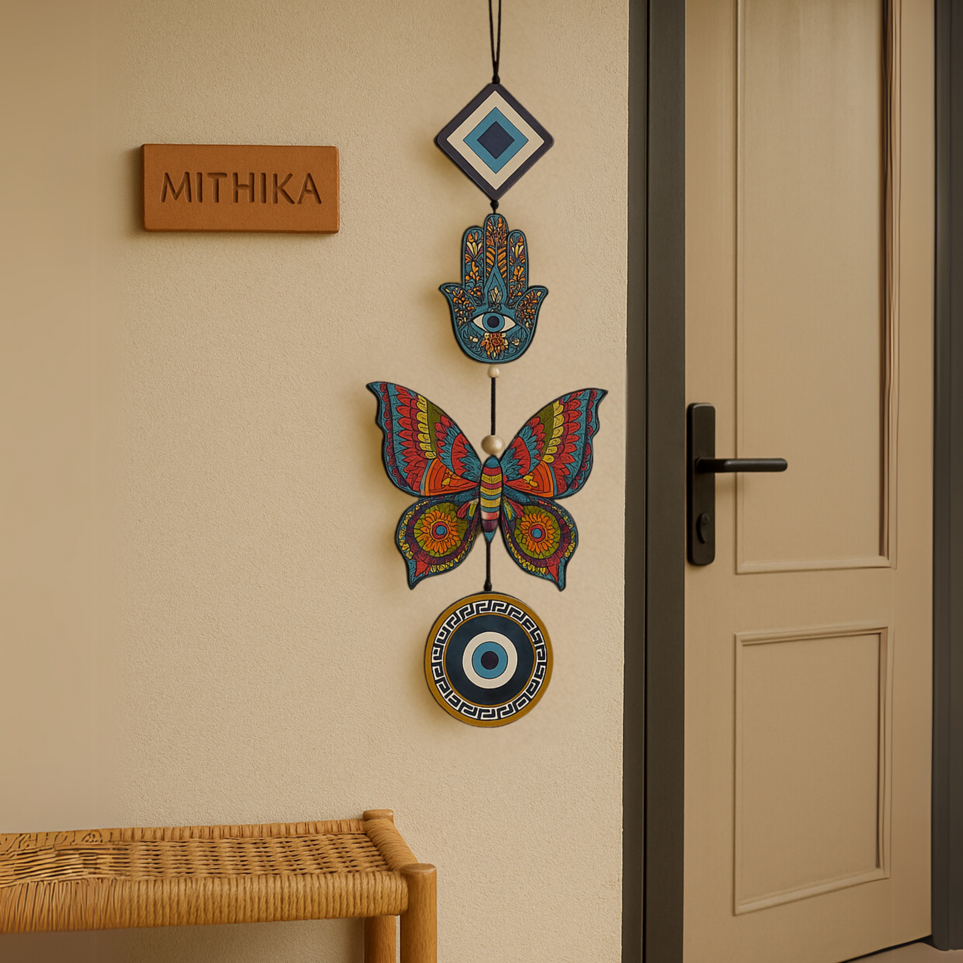 Evil Eye , Wall Hanging , Home Decor ,  Mithika , Nazarbattu