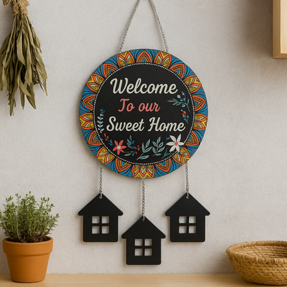 Welcome , Wall Hanging , Home Decor ,  Mithika , Gift , Gifting , Door hanging , Entrance