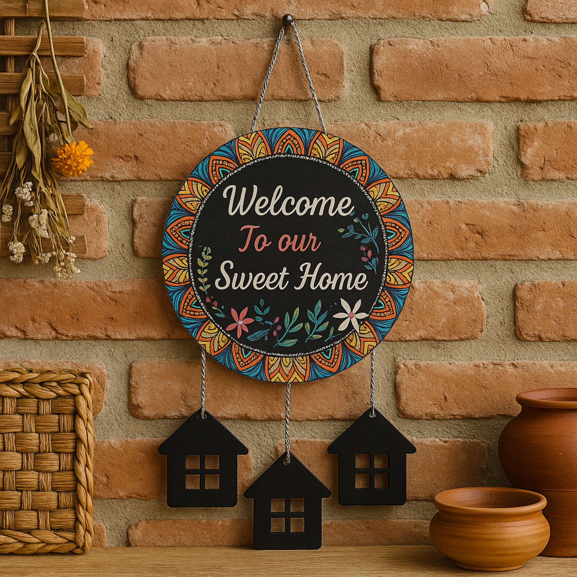 Welcome , Wall Hanging , Home Decor ,  Mithika , Gift , Gifting , Door hanging , Entrance