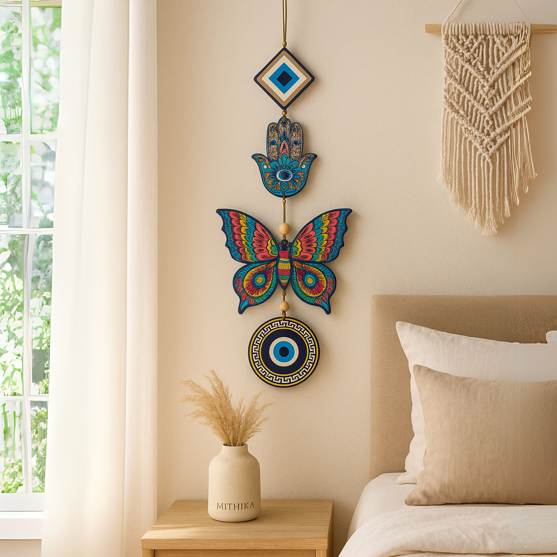 Evil Eye , Wall Hanging , Home Decor ,  Mithika , Nazarbattu