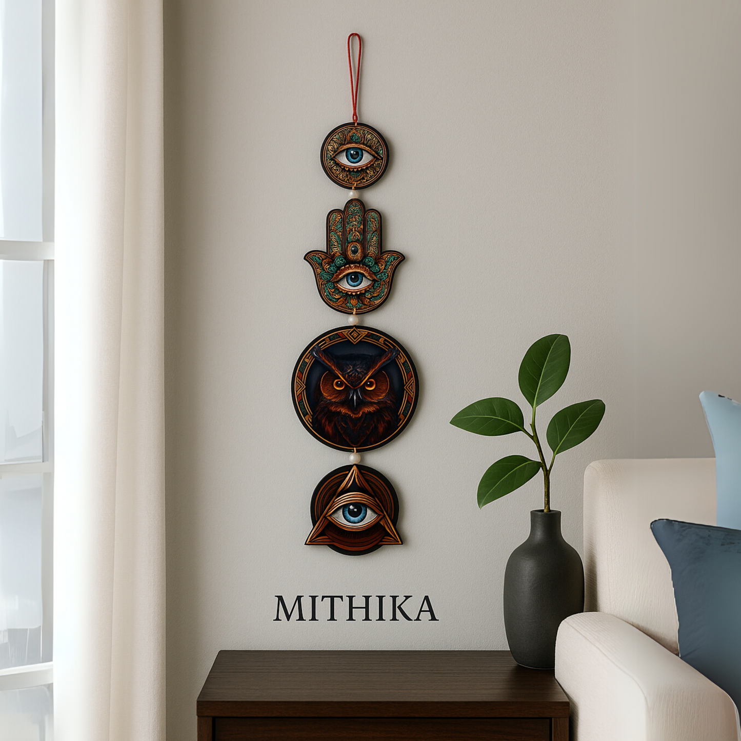 Evil Eye , Wall Hanging , Home Decor ,  Mithika , Nazarbattu