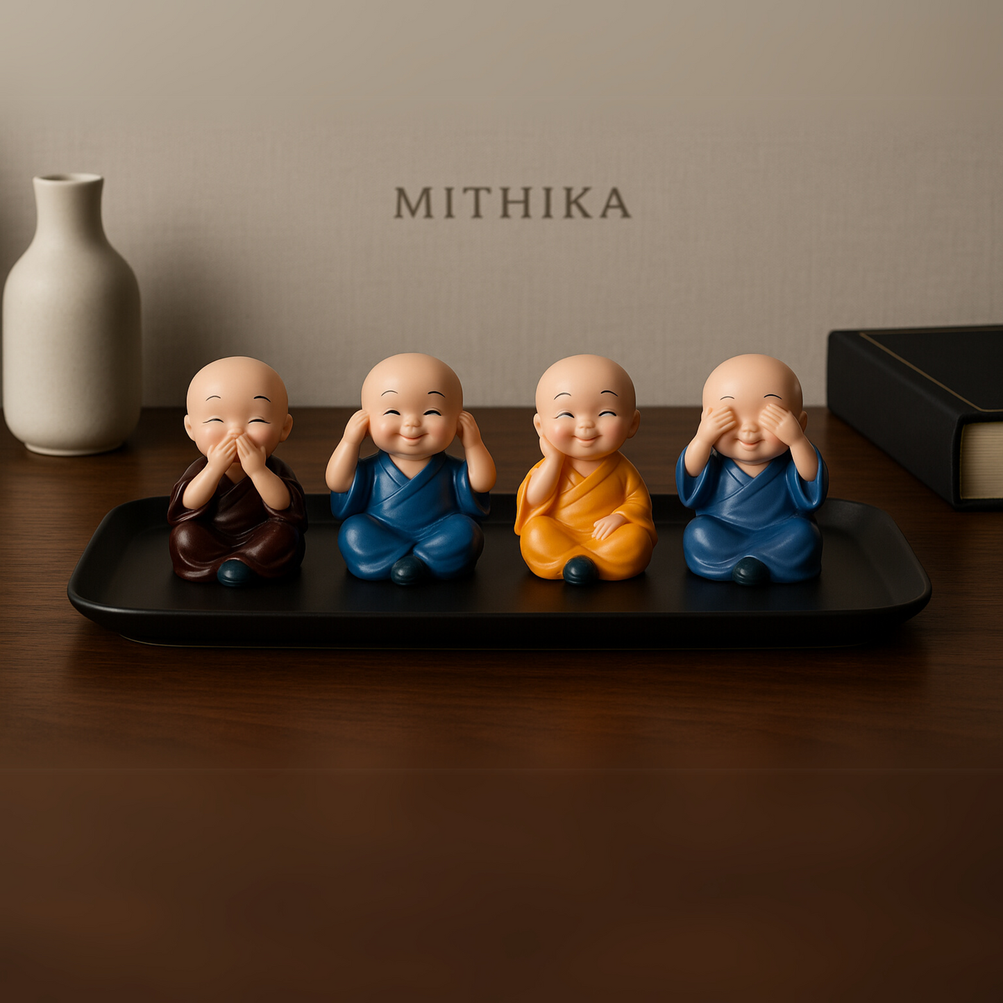 Happy Monk Figurines – Set of Four