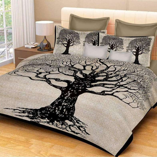 "Tree of Life" King Size Bedsheet – Artistic Comfort for Your Sanctuary